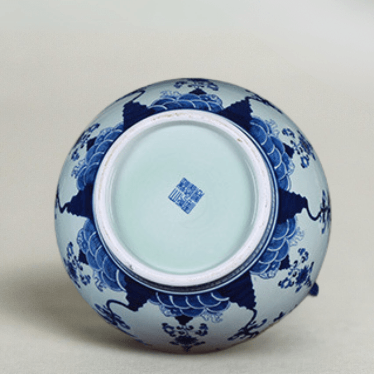 Antique-Style Hand-Painted Blue and White Porcelain Vase with Deer Handles, Traditional Chinese Underglaze Red Home Decor, 15'' Tall - Raf LifeStyle