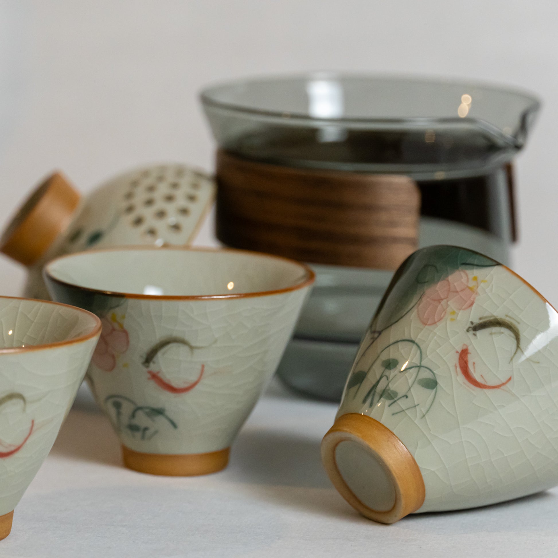 Lotus Floral with Koi Fish 年年有余