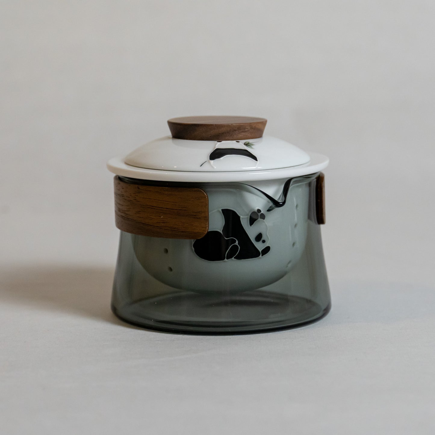 Portable Panda Ceramic Tea Set 3 Cups
