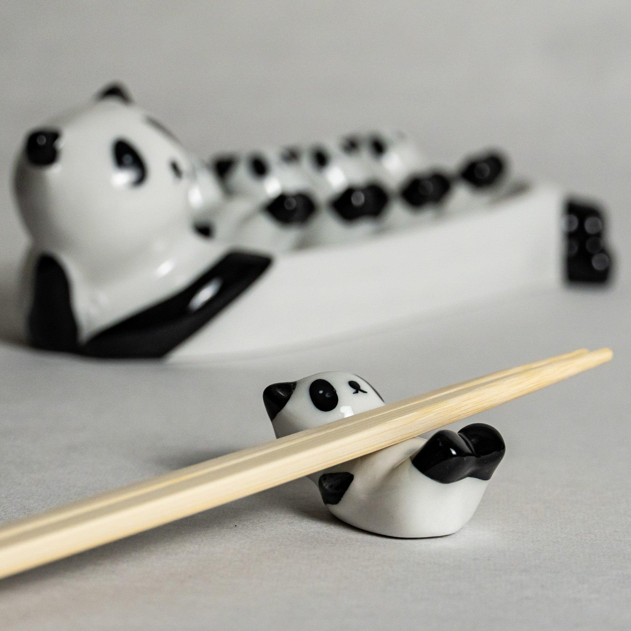 6 Repose-Cuillères En Céramique Panda - Porte-Couverts Mignons, Décor De Table, Pour Cuillères Et Fourchettes