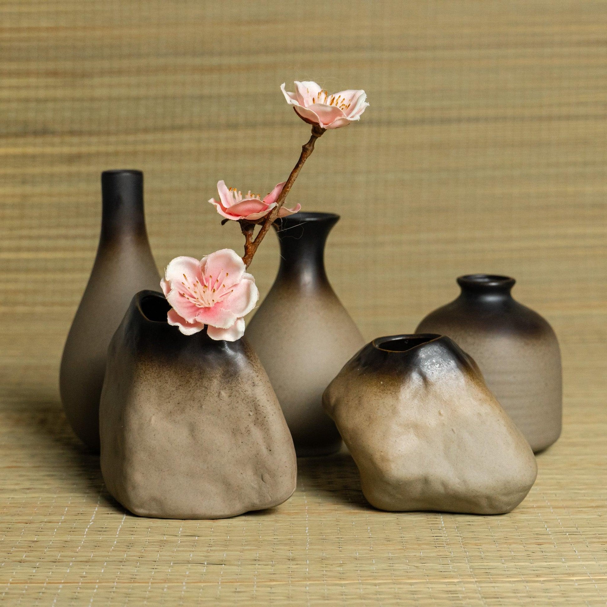 wabi sabi plant pots Zen Wabi-Sabi Mini Ceramic Vase Collection | Japanese-Inspired